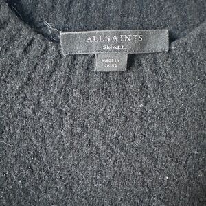 All Saints Black Crew Neck Sweater